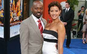 Romany Malco was captured laughing with his ex wife Taryn Dakha